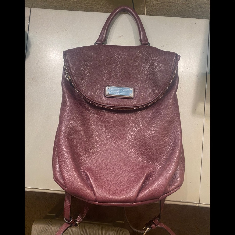 Burgundy Marc Jacobs leather Backpack